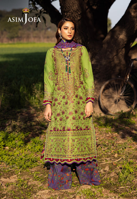 AJELL-05 EMBROIDERED LAWN 3 PCS
