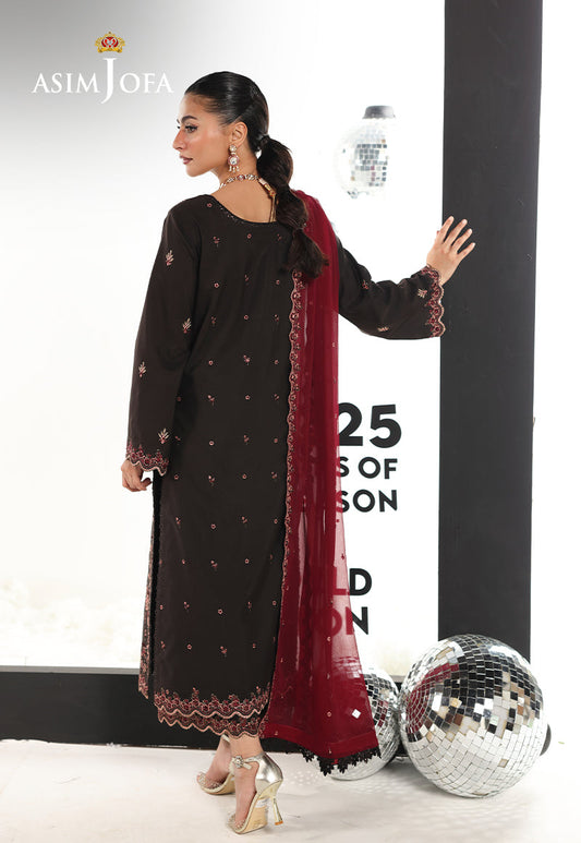 AJUEV-01 EMBROIDERED SILK UNSTITCHED 3 PCS