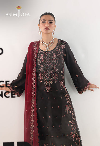 AJUEV-01 EMBROIDERED SILK UNSTITCHED 3 PCS
