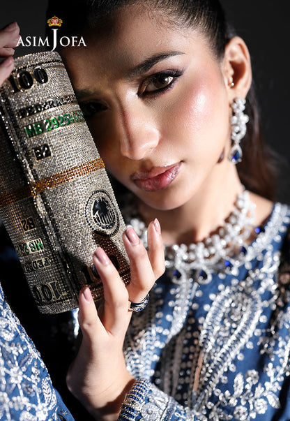 AJUEV-06 EMBROIDERED SILK UNSTITCHED 2 PCS