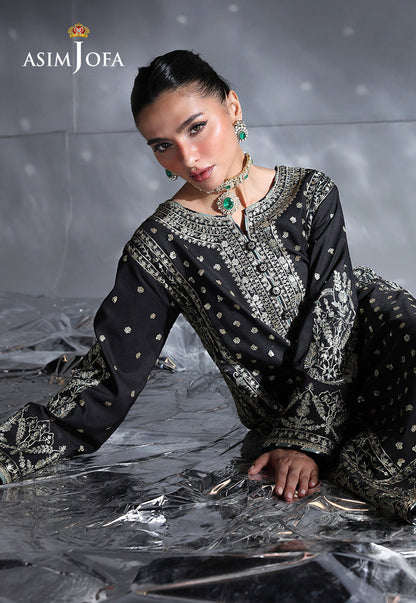 AJUEV-13 EMBROIDERED SILK UNSTITCHED 3 PCS