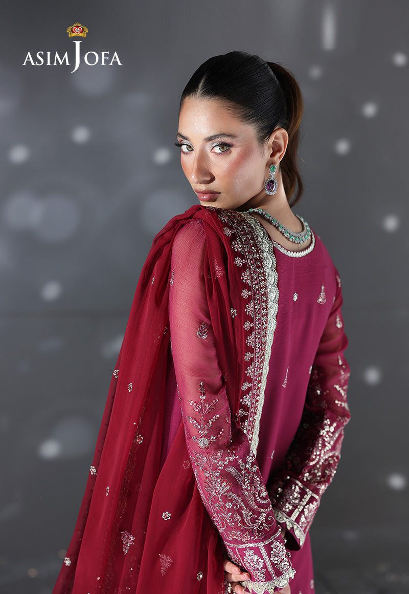 AJUEV-19 EMBROIDERED CHIFFON UNSTITCHED 3 PCS