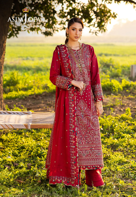 AJELL-06 EMBROIDERED LAWN 3 PCS