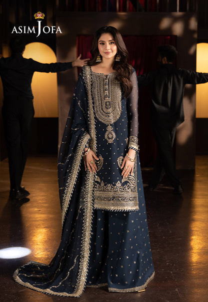 AJFO-02 EMBROIDERED CHIFFON UNSTITCHED 3 PCS