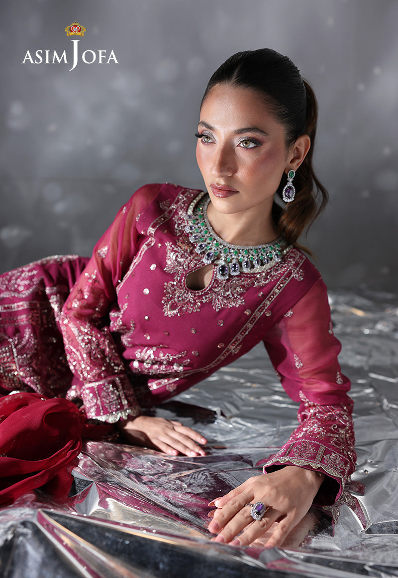 AJUEV-19 EMBROIDERED CHIFFON UNSTITCHED 3 PCS