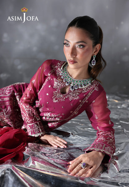 AJUEV-19 EMBROIDERED CHIFFON UNSTITCHED 3 PCS