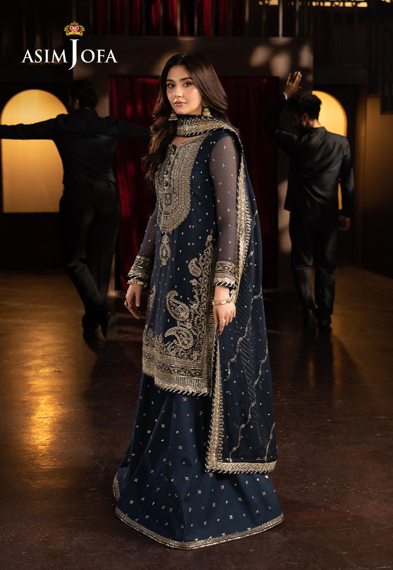 AJFO-02 EMBROIDERED CHIFFON UNSTITCHED 3 PCS