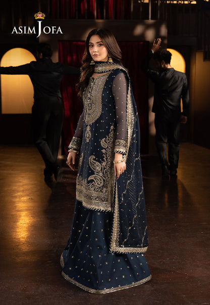 AJFO-02 EMBROIDERED CHIFFON UNSTITCHED 3 PCS
