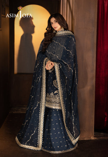 AJFO-02 EMBROIDERED CHIFFON UNSTITCHED 3 PCS