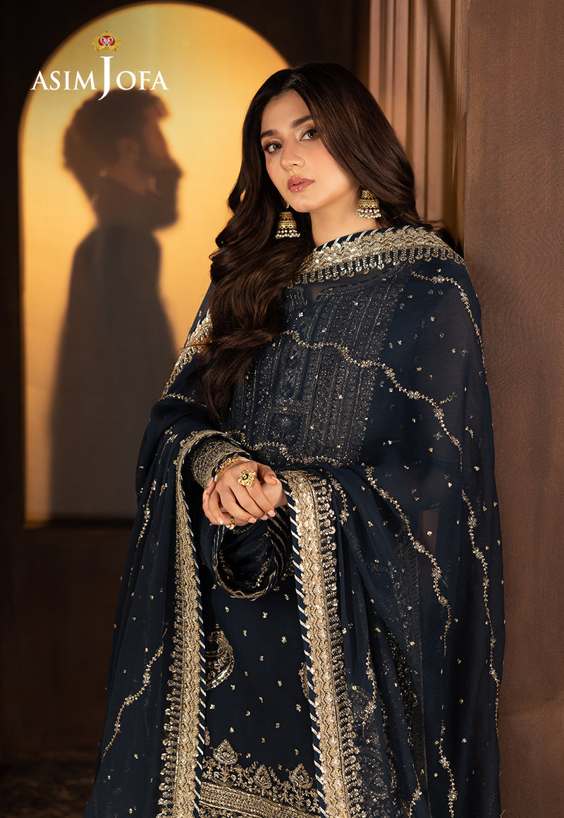 AJFO-02 EMBROIDERED CHIFFON UNSTITCHED 3 PCS