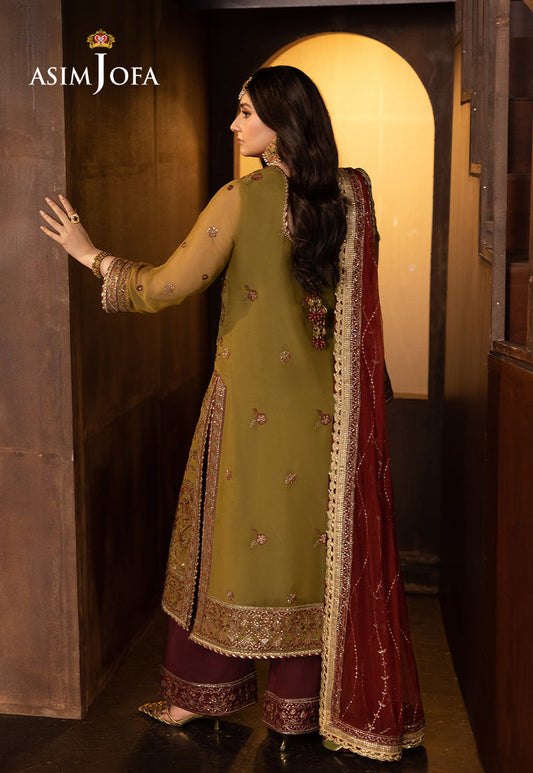 AJFO-07 EMBROIDERED CHIFFON UNSTITCHED 3 PCS