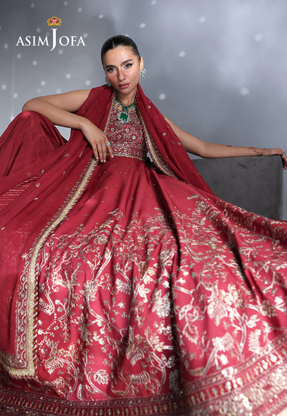 AJUEV-07 EMBROIDERED CREPE SILK UNSTITCHED 3 PCS