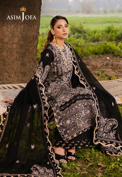AJELL-03 EMBROIDERED LAWN 3 PCS