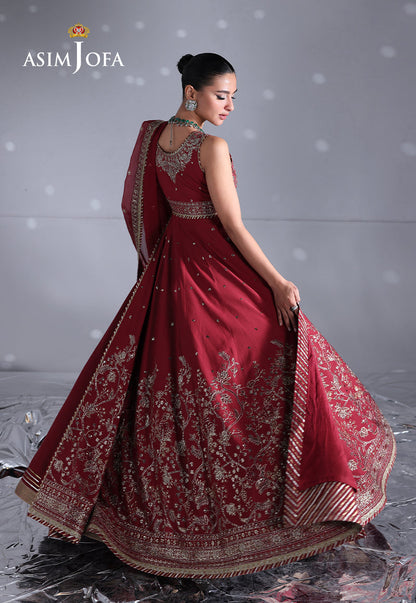 AJUEV-07 EMBROIDERED CREPE SILK UNSTITCHED 3 PCS