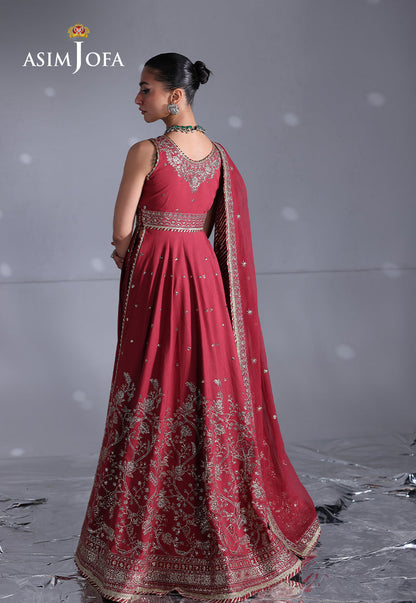 AJUEV-07 EMBROIDERED CREPE SILK UNSTITCHED 3 PCS
