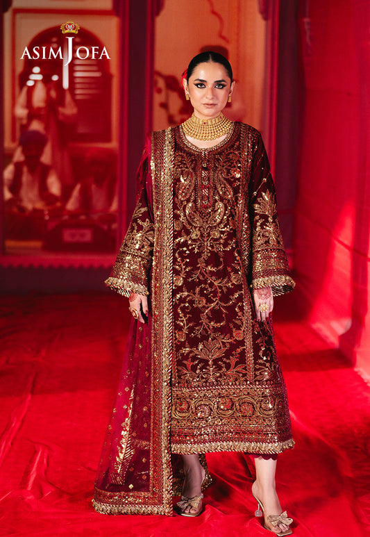 AJMVP-02 EMBROIDERED VELVET STITCHED 3 PCS