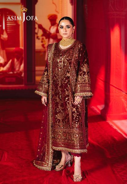 AJMVP-02 EMBROIDERED VELVET STITCHED 3 PCS