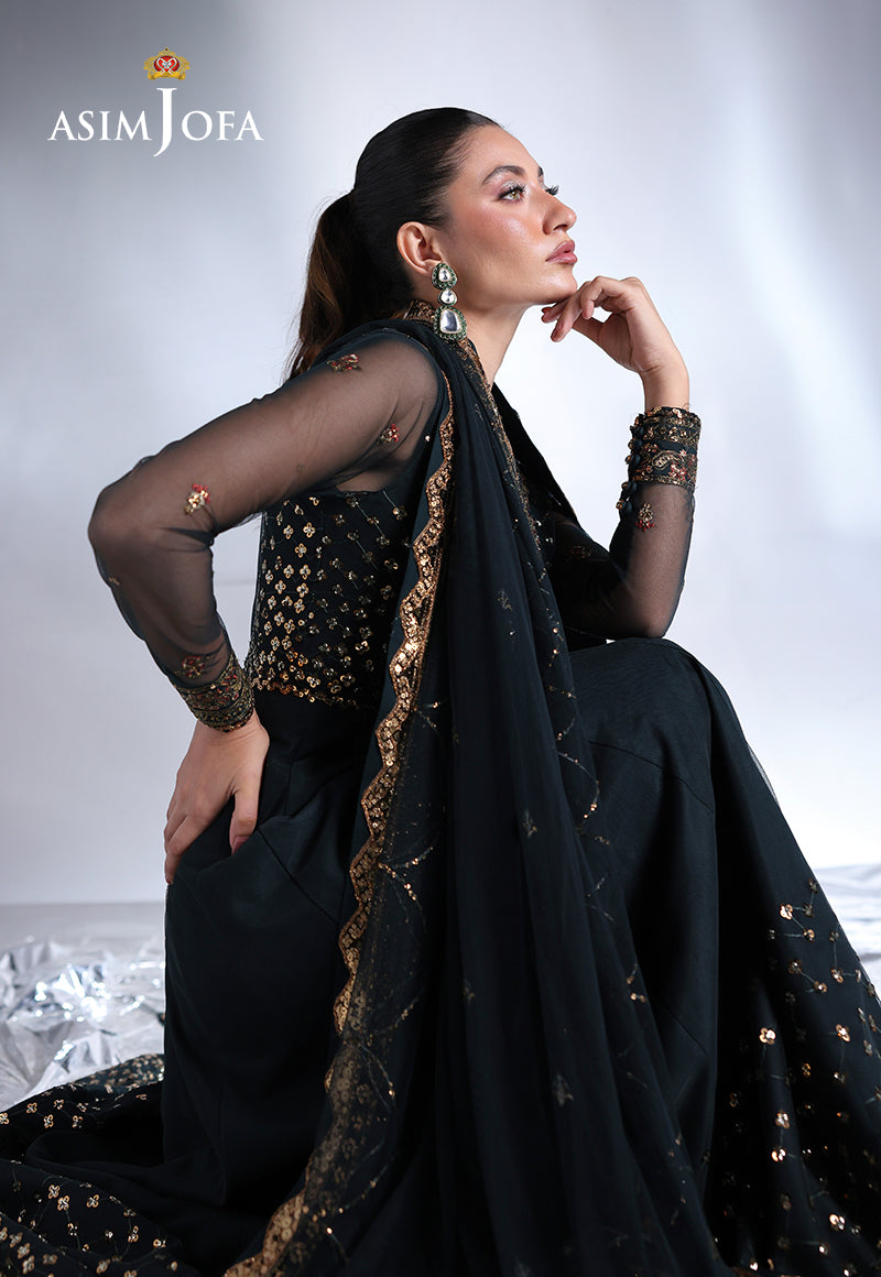 AJUEV-16 EMBROIDERED NET UNSTITCHED 3 PCS