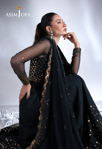 AJUEV-16 EMBROIDERED NET UNSTITCHED 3 PCS