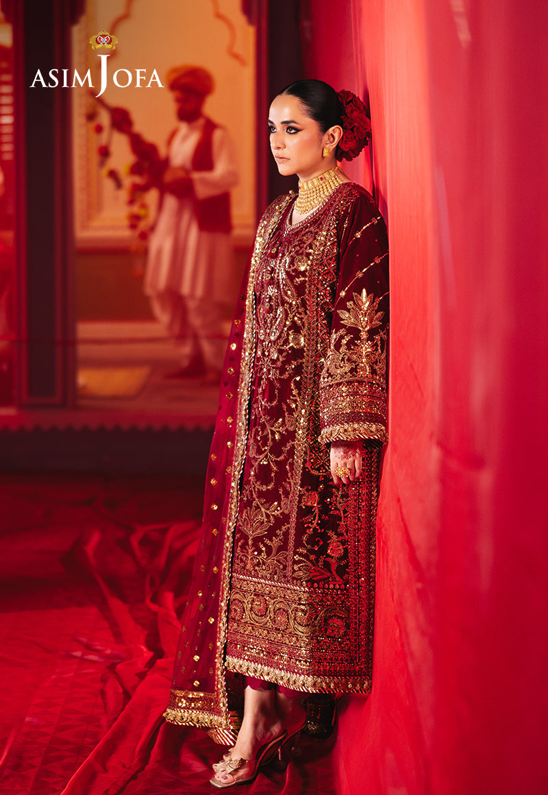 AJMVP-02 EMBROIDERED VELVET STITCHED 3 PCS