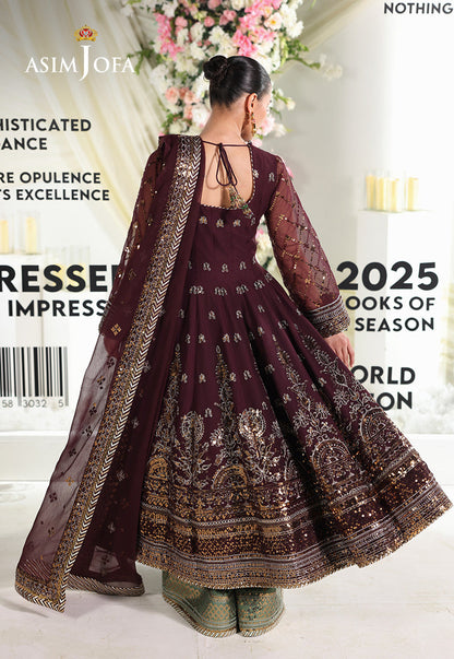 AJUEV-09 EMBROIDERED CHIFFON UNSTITCHED 3 PCS