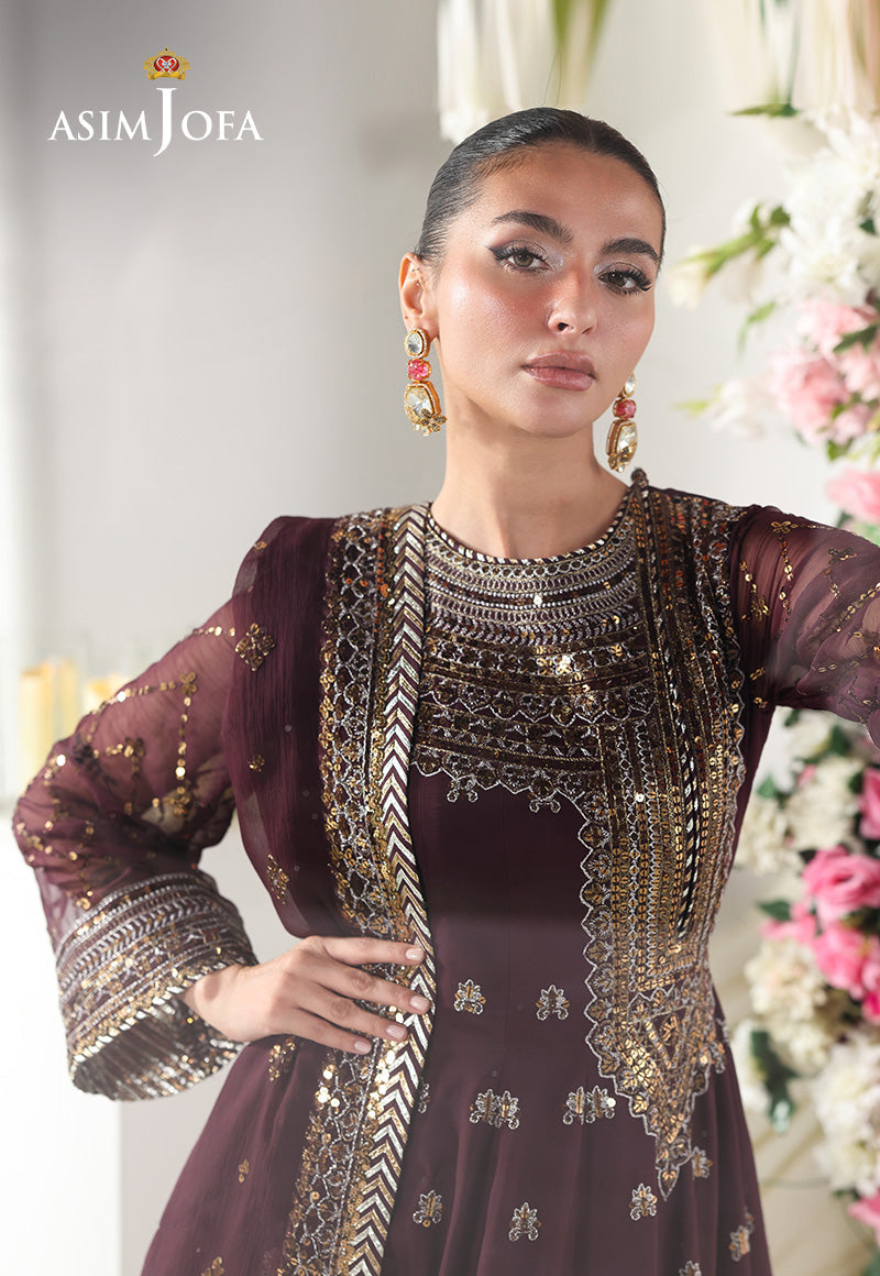 AJUEV-09 EMBROIDERED CHIFFON UNSTITCHED 3 PCS