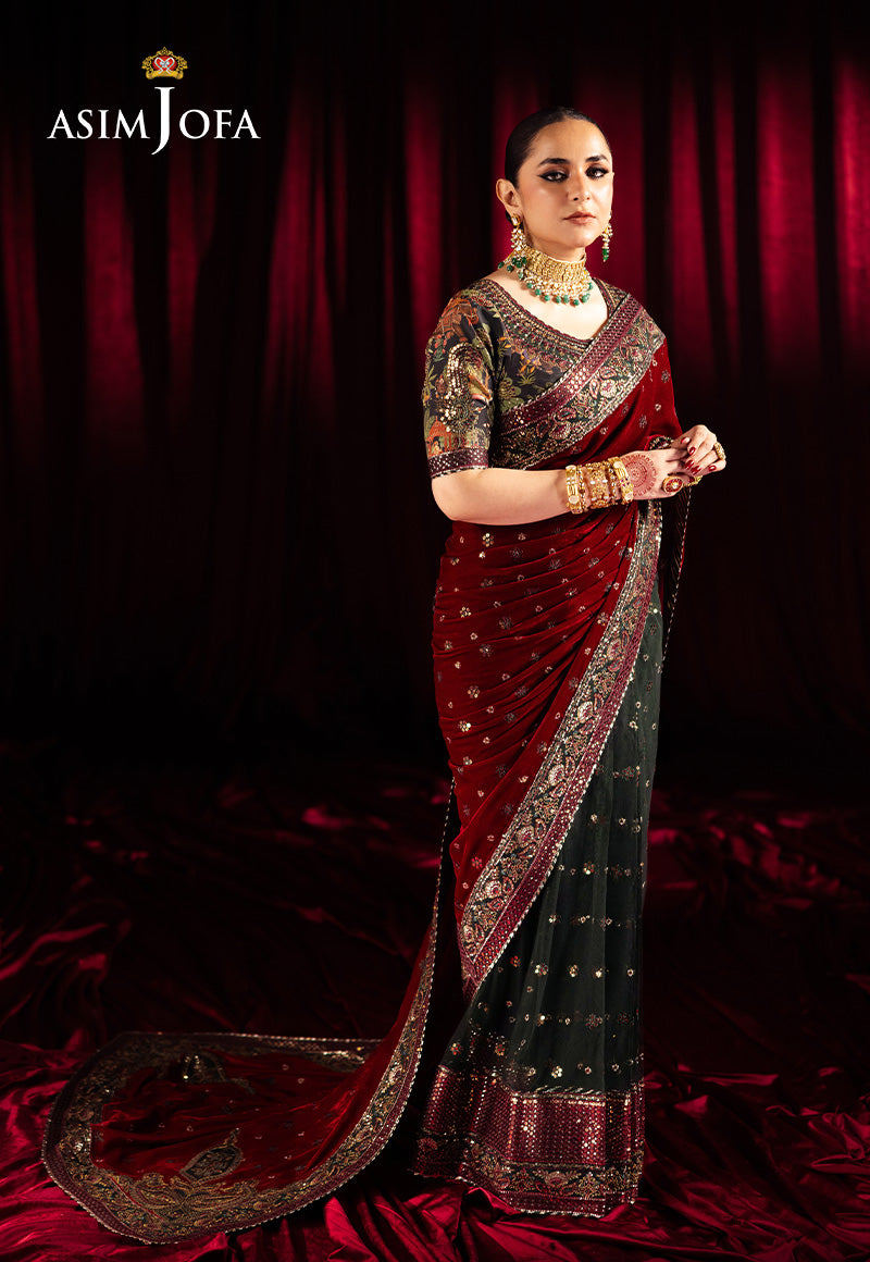 AJMVP-08 EMBROIDERED VELVET STITCHED 2 PCS