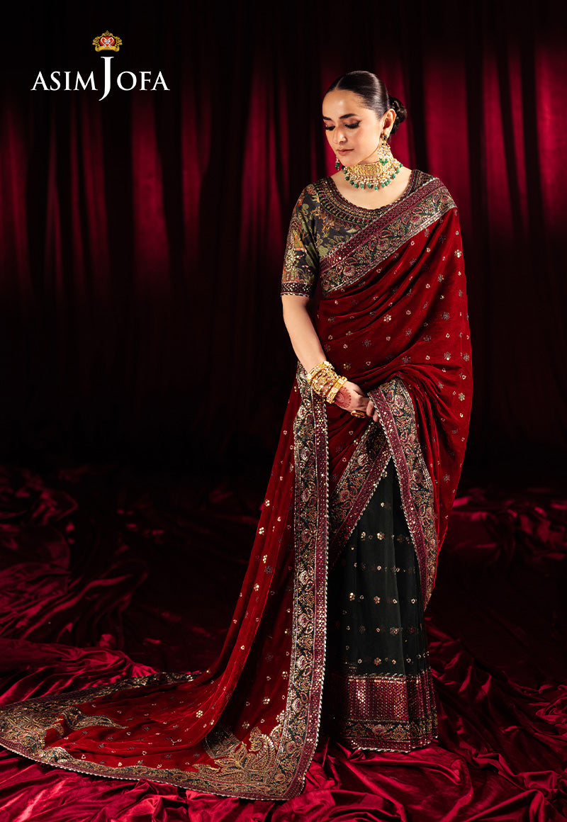 AJMVP-08 EMBROIDERED VELVET STITCHED 2 PCS
