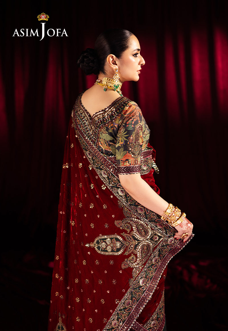 AJMVP-08 EMBROIDERED VELVET STITCHED 2 PCS