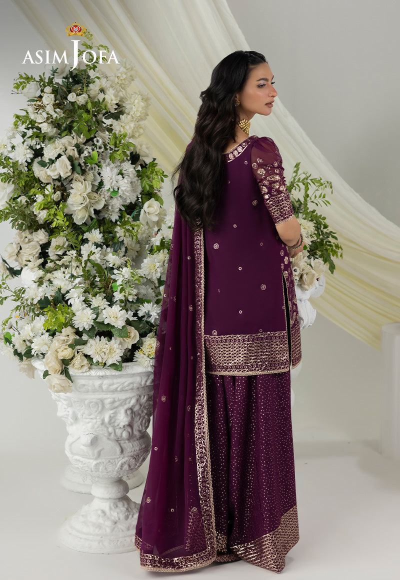 AJIZL-02 EMBROIDERED CHIFFON UNSTITCHED 3 PCS