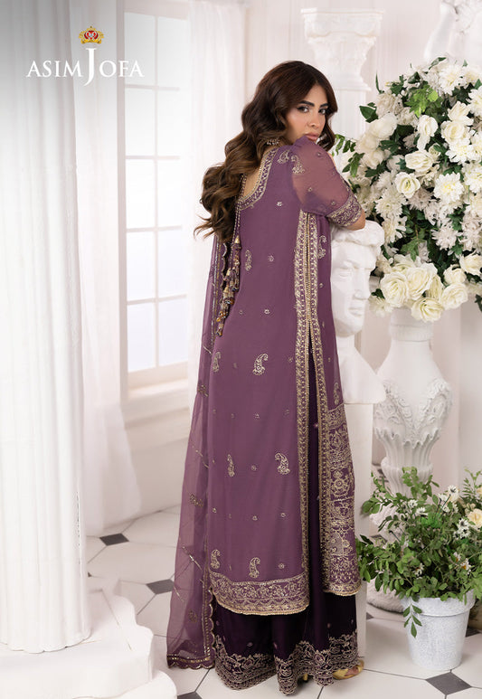 AJIZL-16 EMBROIDERED CHIFFON UNSTITCHED 3 PCS
