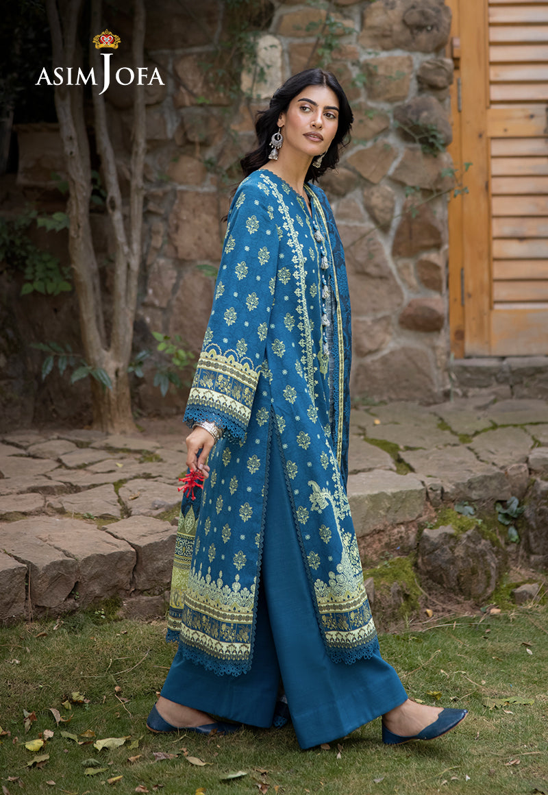 AJUW-50 PRINTED KHADDAR 3 Pcs