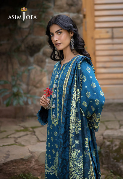 AJUW-50 PRINTED KHADDAR 3 Pcs