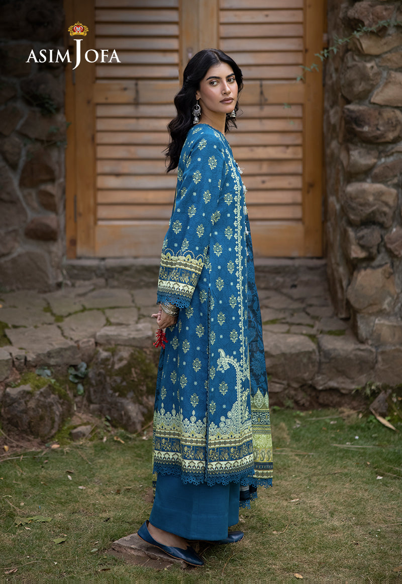AJUW-50 PRINTED KHADDAR 3 Pcs