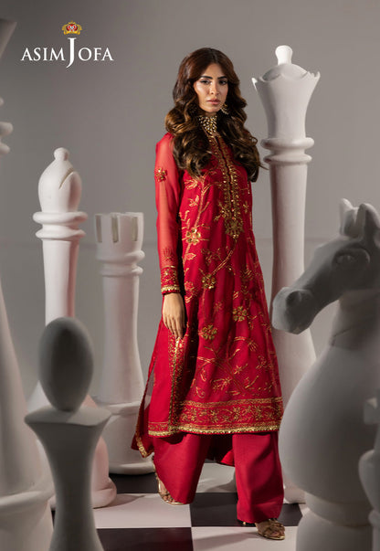 AJIZL-19 EMBROIDERED CHIFFON UNSTITCHED 3 PCS