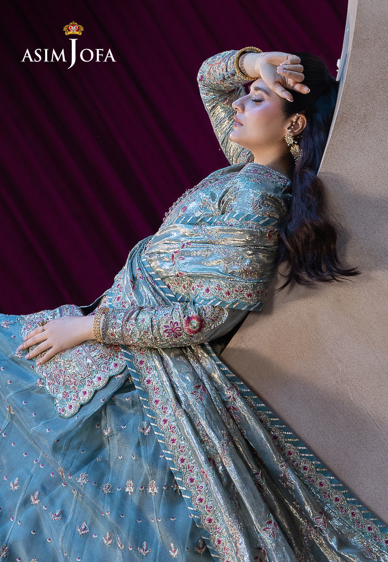 AJFO-14 EMBROIDERED CHIFFON UNSTITCHED 3 PCS