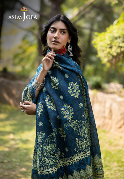 AJUW-50 PRINTED KHADDAR 3 Pcs