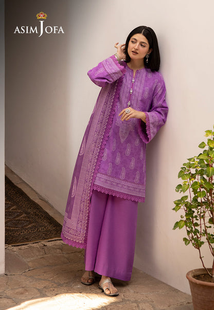AJUW-34 PRINTED KHADDAR 3 Pcs
