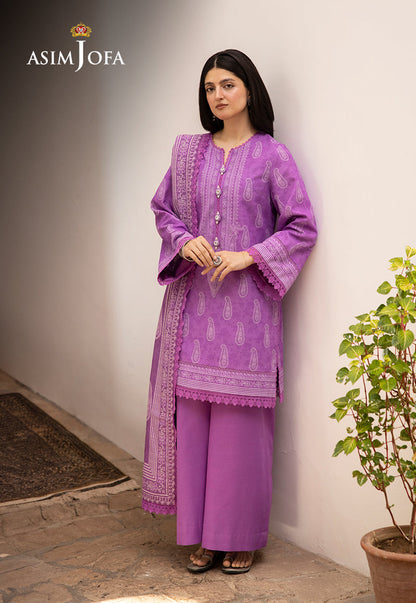 AJUW-34 PRINTED KHADDAR 3 Pcs