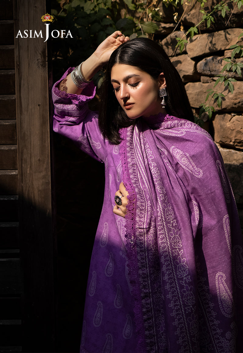 AJUW-34 PRINTED KHADDAR 3 Pcs