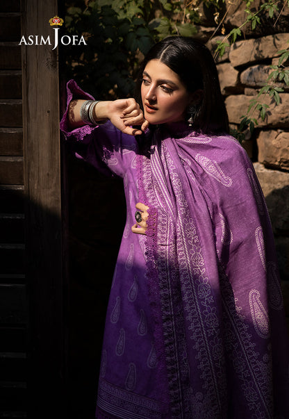 AJUW-34 PRINTED KHADDAR 3 Pcs