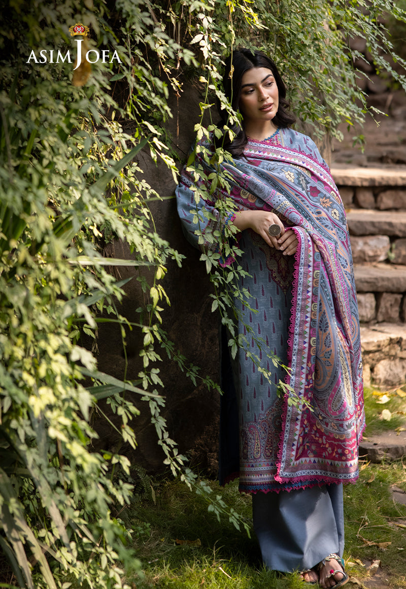 AJUW-45 PRINTED KHADDAR 3 Pcs