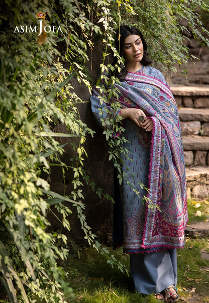 AJUW-45 PRINTED KHADDAR 3 Pcs