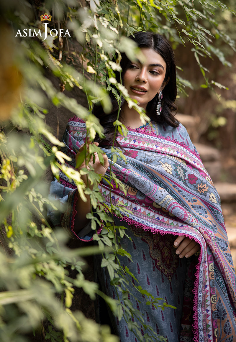 AJUW-45 PRINTED KHADDAR 3 Pcs