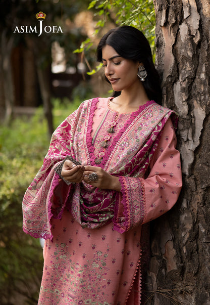 AJUW-41 PRINTED KHADDAR 3 Pcs