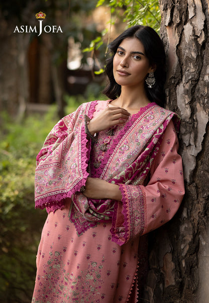 AJUW-41 PRINTED KHADDAR 3 Pcs