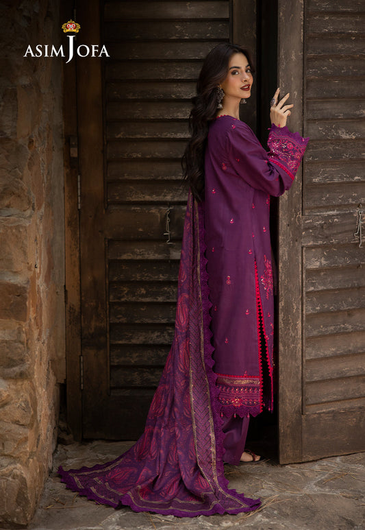 AJUW-29 EMBROIDERED VISCOSE 3 Pcs