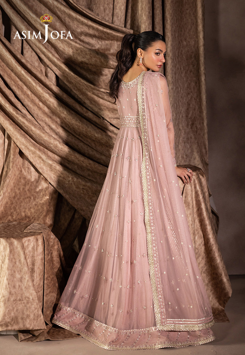AJIZL-01 EMBROIDERED NET UNSTITCHED 3 PCS