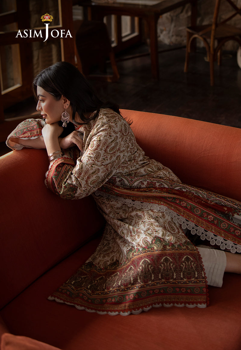 AJUW-44 PRINTED KHADDAR 3 Pcs