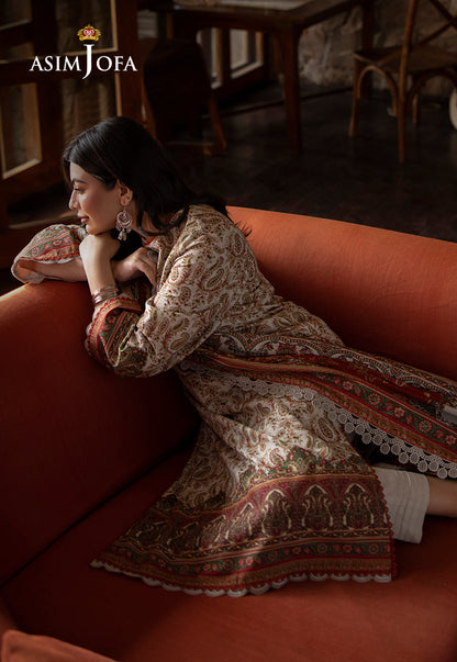 AJUW-44 PRINTED KHADDAR 3 Pcs